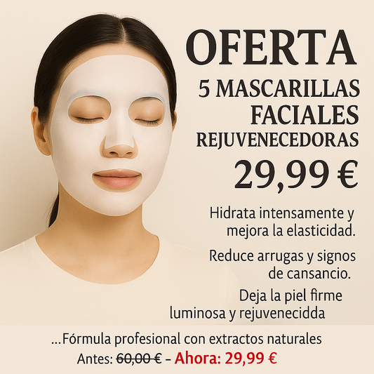 Mascarillas Facial BIO-COLLAGEN 5 Unidades - Elimina Arrugas